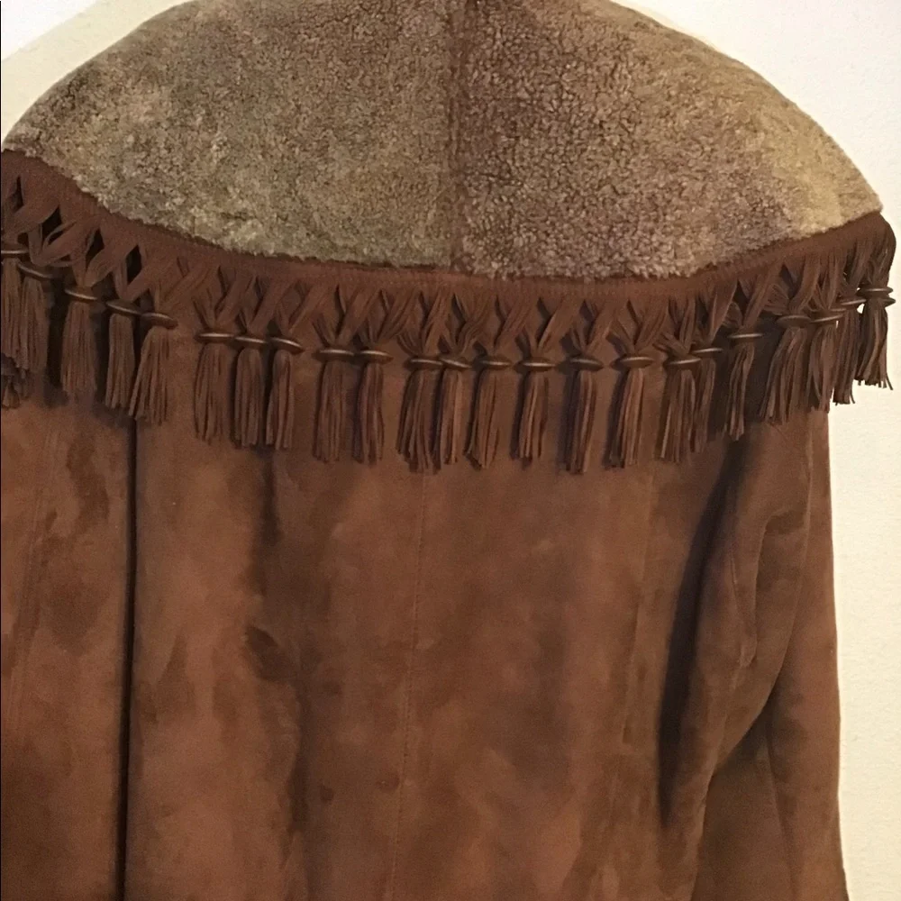 Christian for Nanak brown leather/shearling jacket